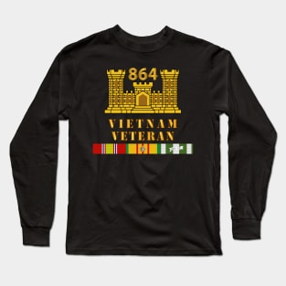 864th Engineer Battalion - ENG Branch - Vietnam Vet w VN SVC Long Sleeve T-Shirt